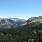 View of Maroon Bells from Washington Gulch Trail
